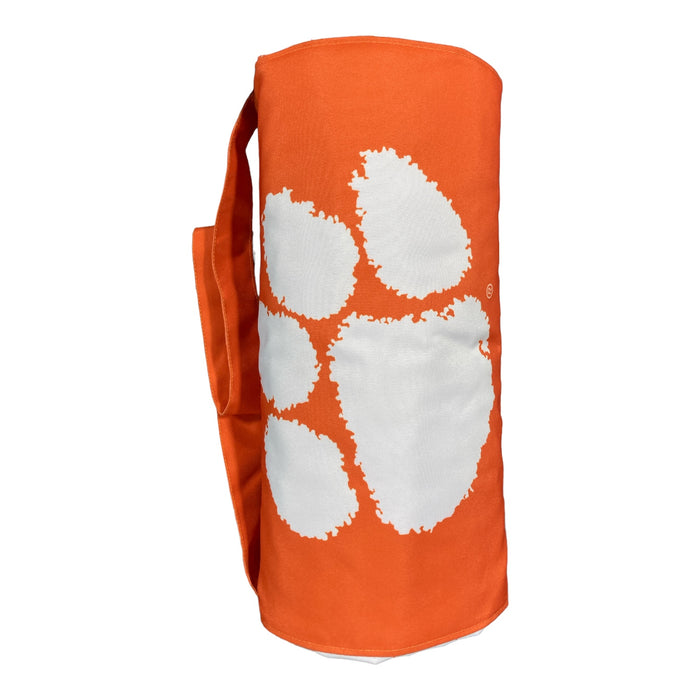 Logo Brands NCAA Water Resistant Outdoor Blanket with Carry Strap, Clemson 60x70