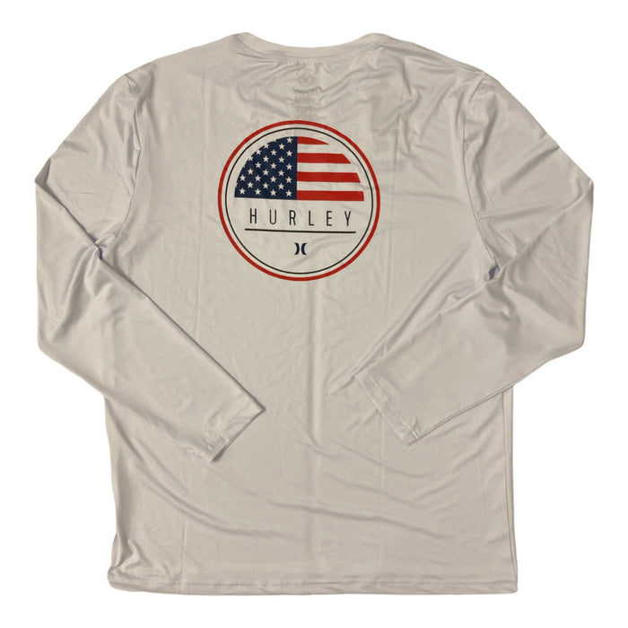 Hurley Men's Long Sleeve Moisture Wicking Graphic Rash Guard Shirt