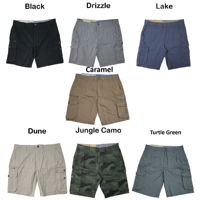 IRON Clothing Co Men's Stretch Twill Multi Pocket Cargo Short