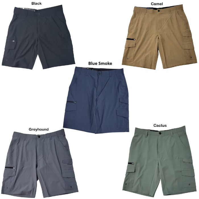IRON Clothing Men's Flex Waistband Stretch Hybrid Multi Pocket Cargo Short