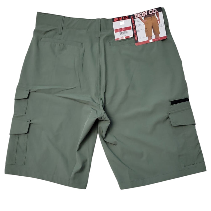IRON Clothing Men's Flex Waistband Stretch Hybrid Multi Pocket Cargo Short