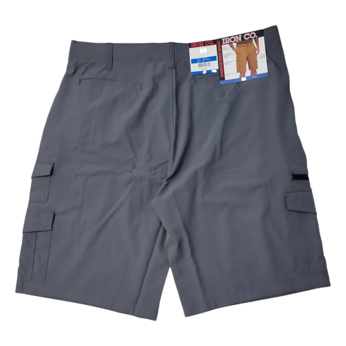 IRON Clothing Men's Flex Waistband Stretch Hybrid Multi Pocket Cargo Short