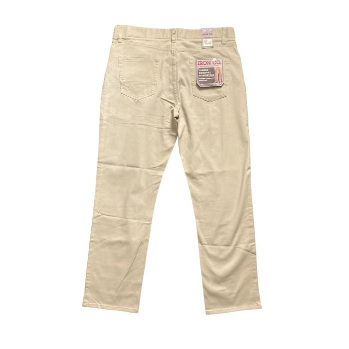 IRON CO. Men's Twill Classic Comfort Straight Leg Patriot Stretch Pant