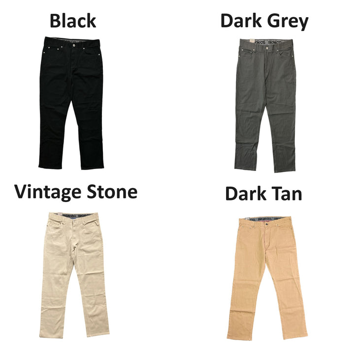 IRON CO. Men's Twill Classic Comfort Straight Leg Patriot Stretch Pant