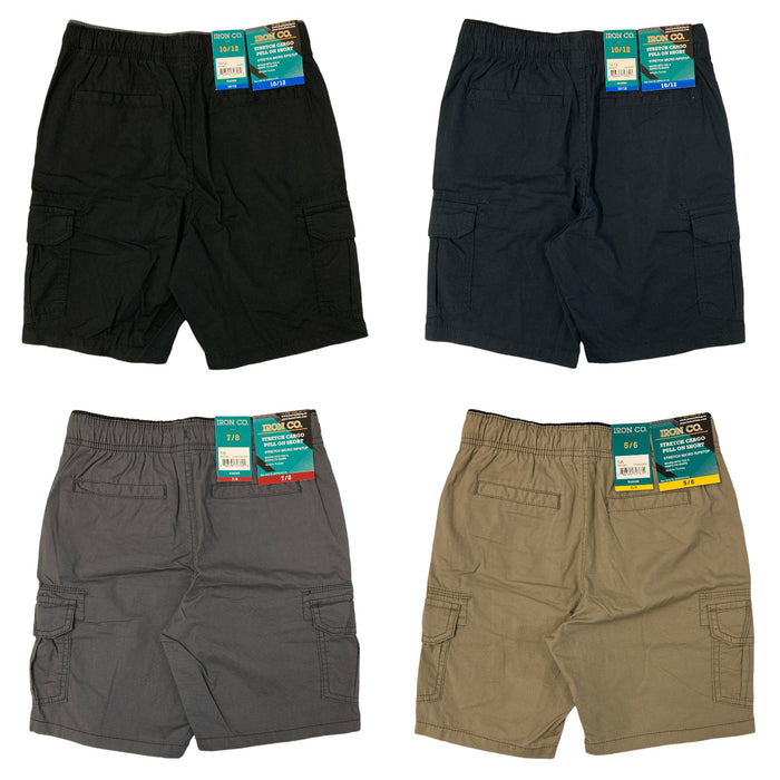 Iron Co Boy's Stretch Cargo Pull On Ripstop Shorts