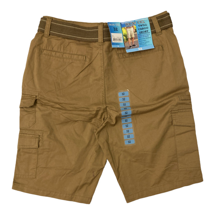 Iron Co Men's Comfort Flex Waistband Stretch Twill Cargo Short