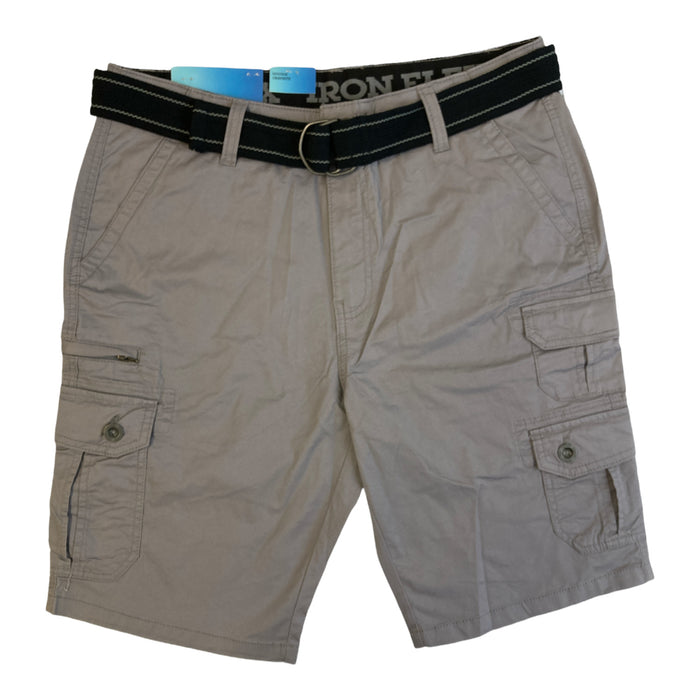 Iron Co Men's Comfort Flex Waistband Stretch Twill Cargo Short