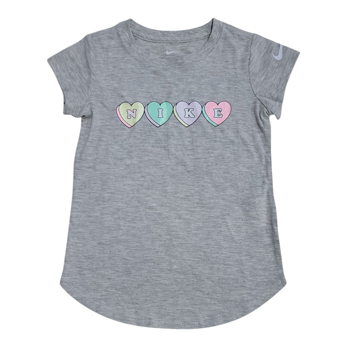 Nike Girl's Script Easy Care Soft Pull-On Short Sleeve T-Shirt