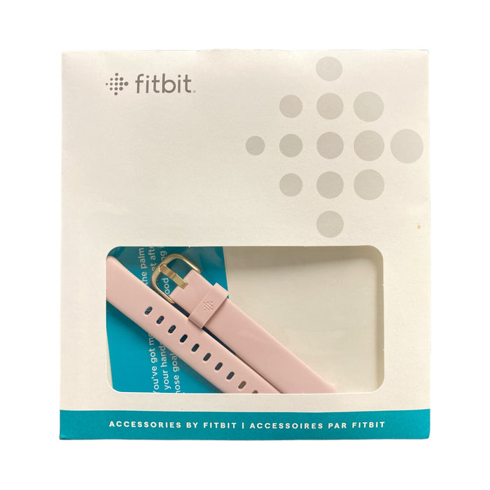 Fitbit Luxe Replacement Band, Peony Pink / Gold, Small, FB180ABPKS