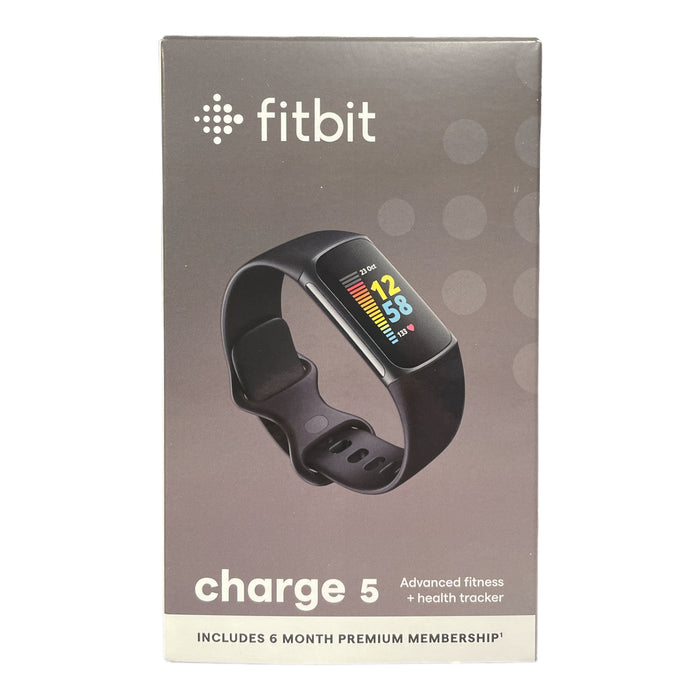 Fitbit Charge 5 Advanced Fitness & Heath Tracker, Black/Graphite Stainless Steel