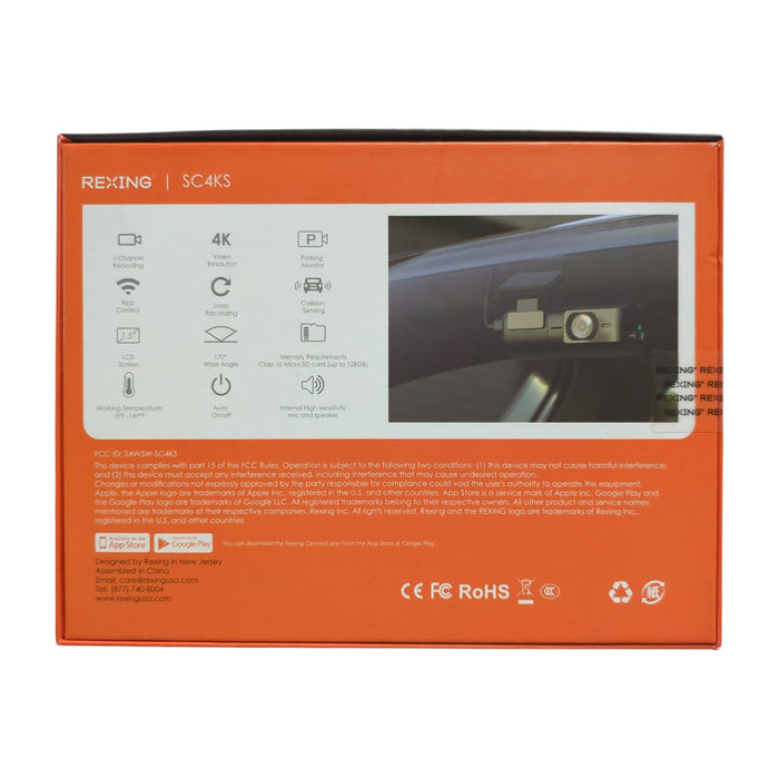 Rexing Ultra HD Car Dash Cam with Wi-Fi Bundle