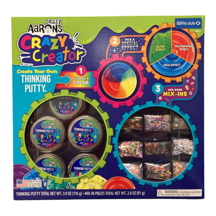 Crazy Aaron’s Crazy Creator Create Your Own Thinking Putty, 3.9oz Putty,