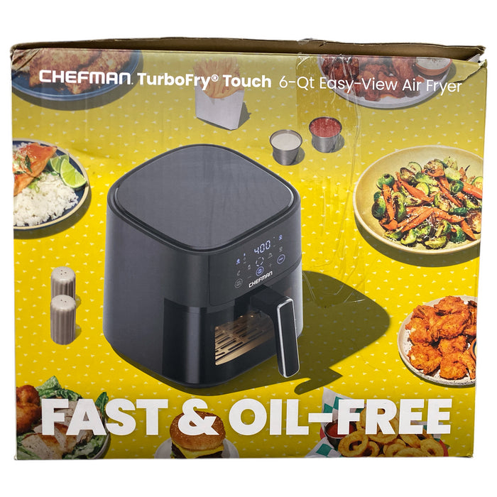 Chefman TurboFry Touch 6-Quart Air Fryer with Window, Includes 4 Cooking Presets