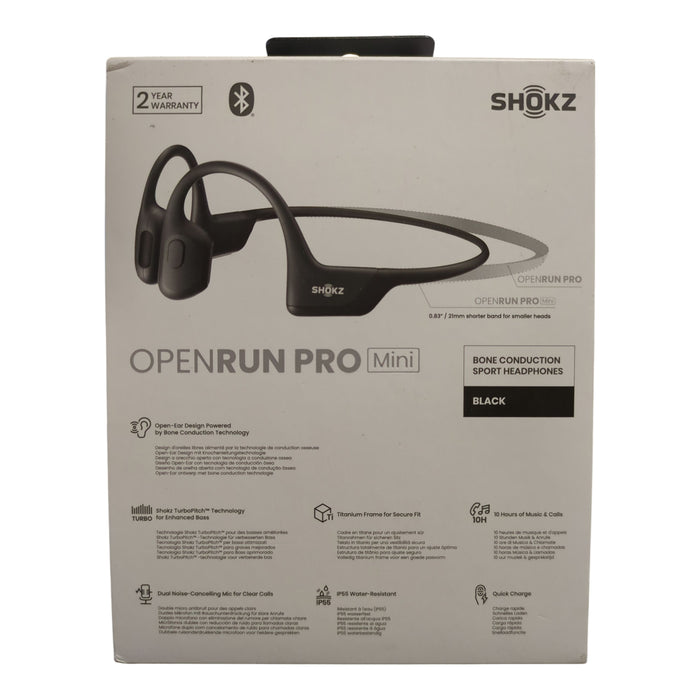 Shokz OpenRun Pro Open-Ear Endurance Wireless Bluetooth Headphones, Black