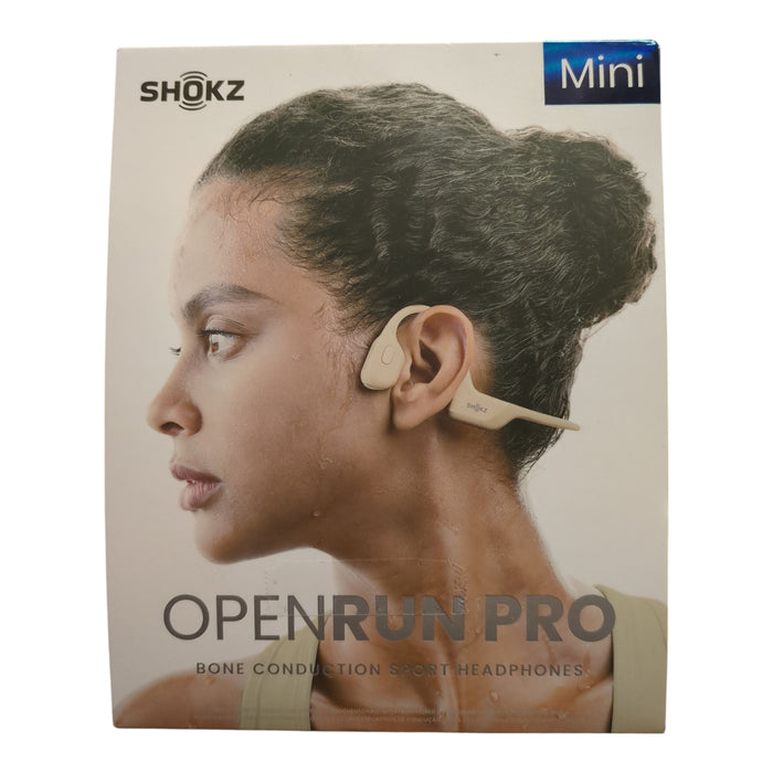 Shokz OpenRun Pro Mini Open-Ear Endurance Wireless Bluetooth Headphones, Beige