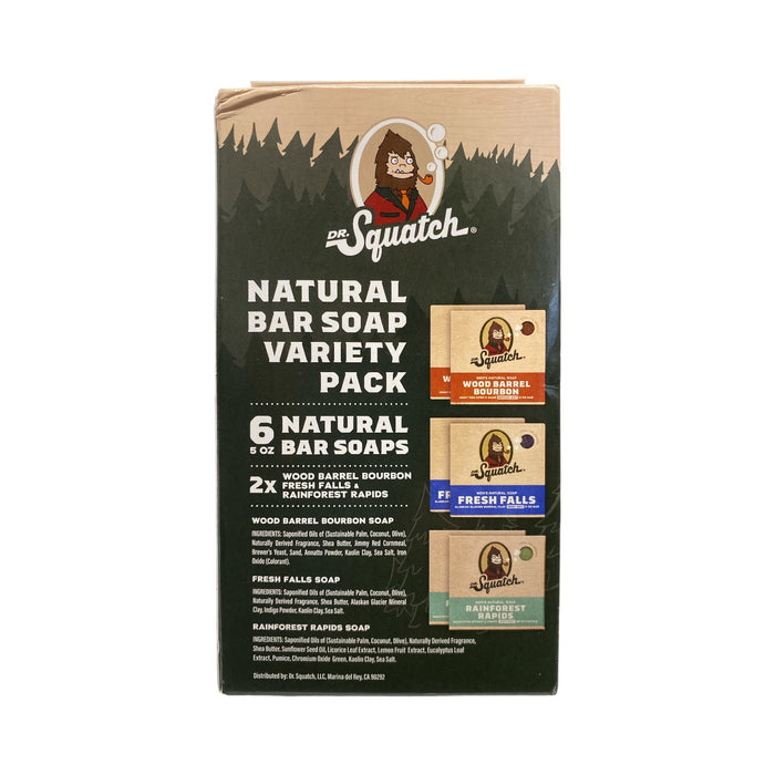 Dr. Squatch Natural Bar Soap, Variety Pack, 5.0oz, 6 pk