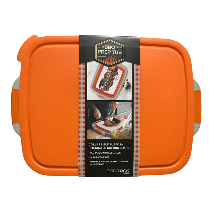 BirdRock Home Collapsible BBQ Prep Tub with Built-In Cutting Board