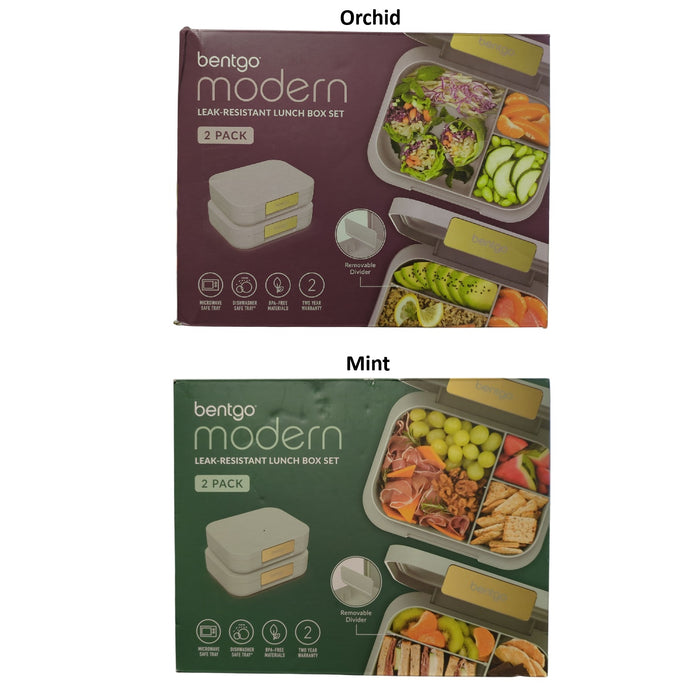 Bentgo BPA-Free & Microwave Safe Modern Leak-Resistant 2-Pack Lunch Box Set