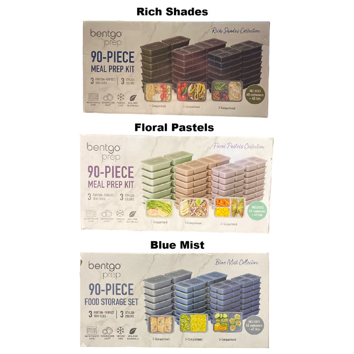 Bentgo 90 Piece BPA Free Portion Control Meal Prep Set with Lids