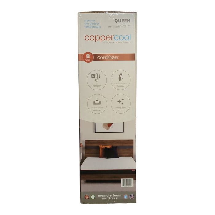 CopperCool Select 8" Cooling Gel Memory Foam Mattress, Queen