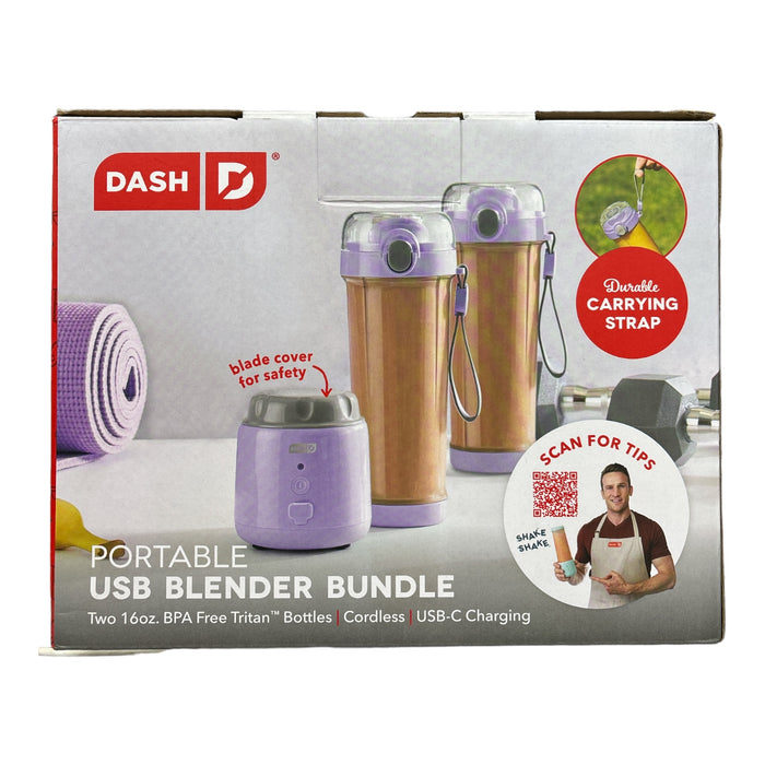 Dash 16oz BPA Free Portable Cordless USB Blender Bundle w/ Bonus Jar