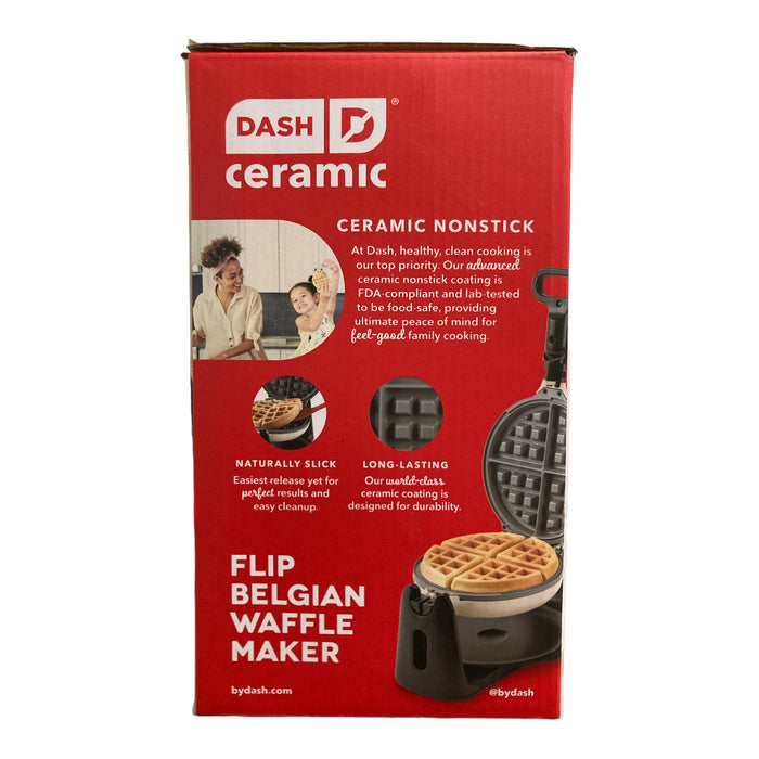 Dash Ceramic Nonstick Flip Belgian Waffle Maker