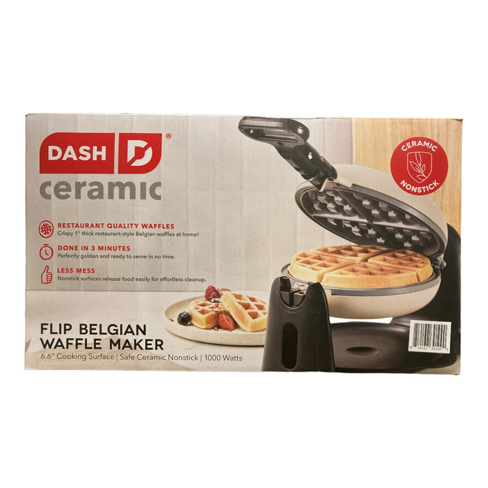 Dash Ceramic Nonstick Flip Belgian Waffle Maker