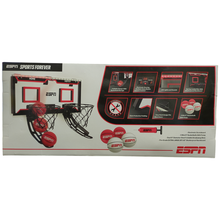 ESPN Pro Competition Dual Over the Door Hoop, with Electronic Scoring