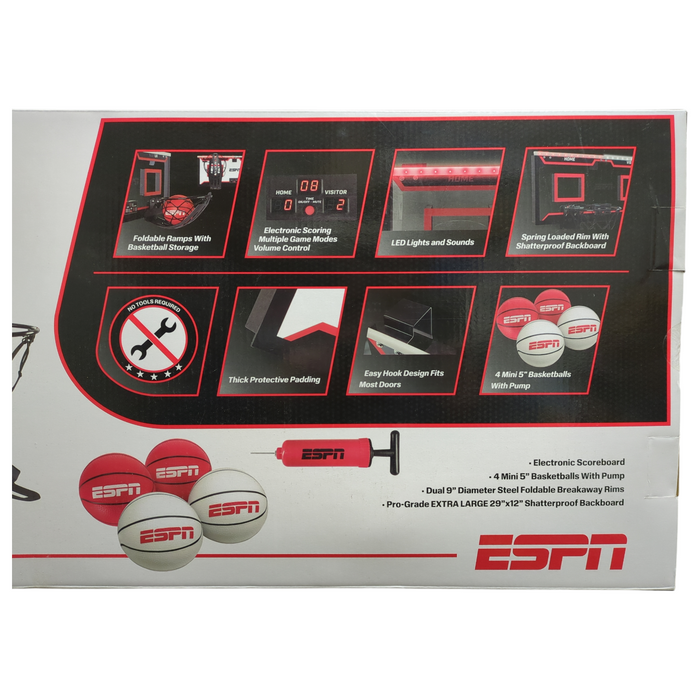 ESPN Pro Competition Dual Over the Door Hoop, with Electronic Scoring