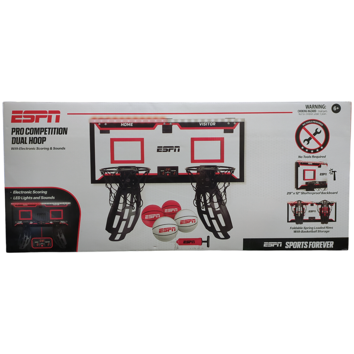 ESPN Pro Competition Dual Over the Door Hoop, with Electronic Scoring ...