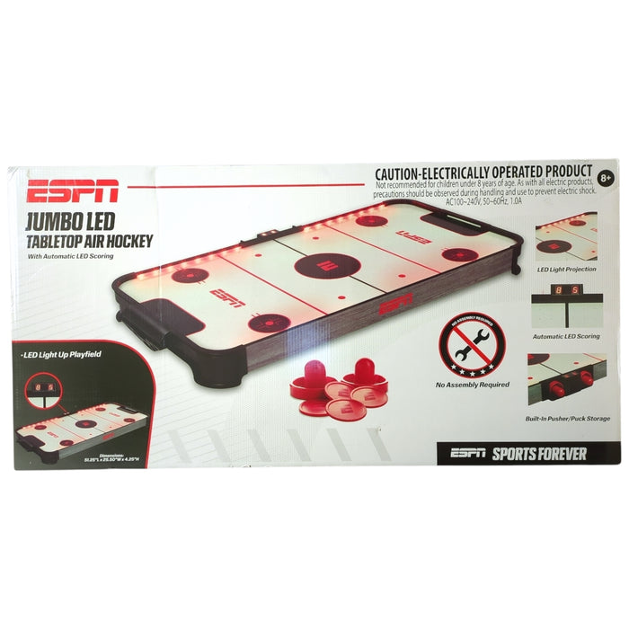 ESPN Jumbo LED Tabletop Air Hockey, Automatic Scoring