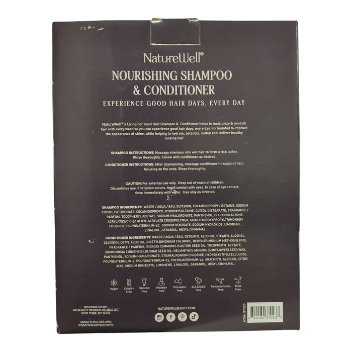 NatureWell Living For Good Shampoo & Conditioner, 24 floz, 2pk