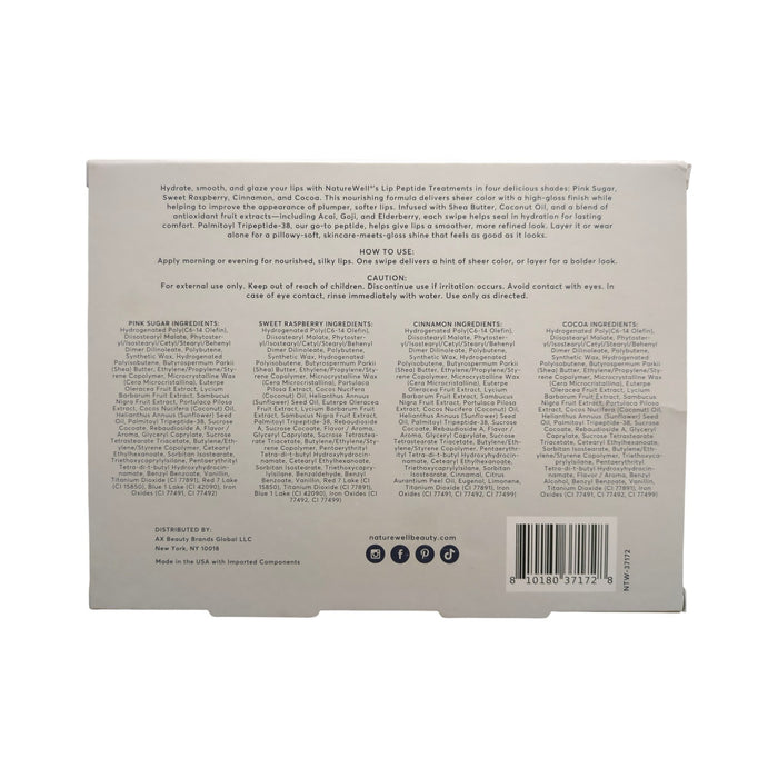 NatureWell Hydrating & Tinted Lip Peptide, 4-Pack