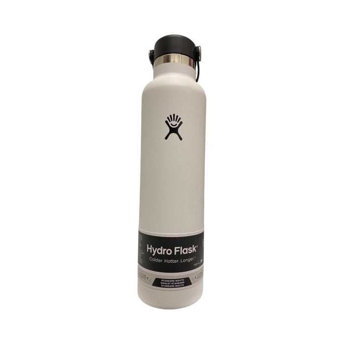 Hydro Flask 24oz Double Wall Vacuum Insulated Standard Mouth Water Bottle, White