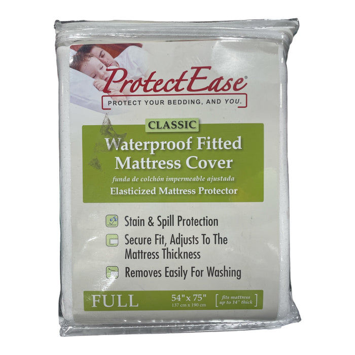 ProtectEase Classic Waterproof Fitted Mattress Cover Protector, Full