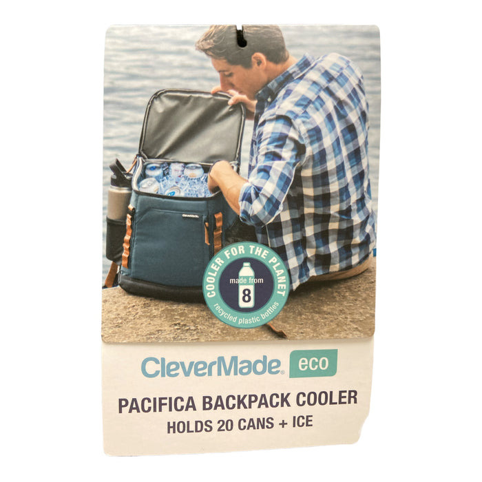 CleverMade Pacifica Leak-Resistant Backpack Cooler, 20 Can