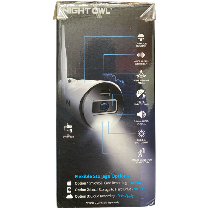 Night Owl Plug-In 4K HD Spotlight Cameras, 2pk, CAM-2PK-WNIP8LBU