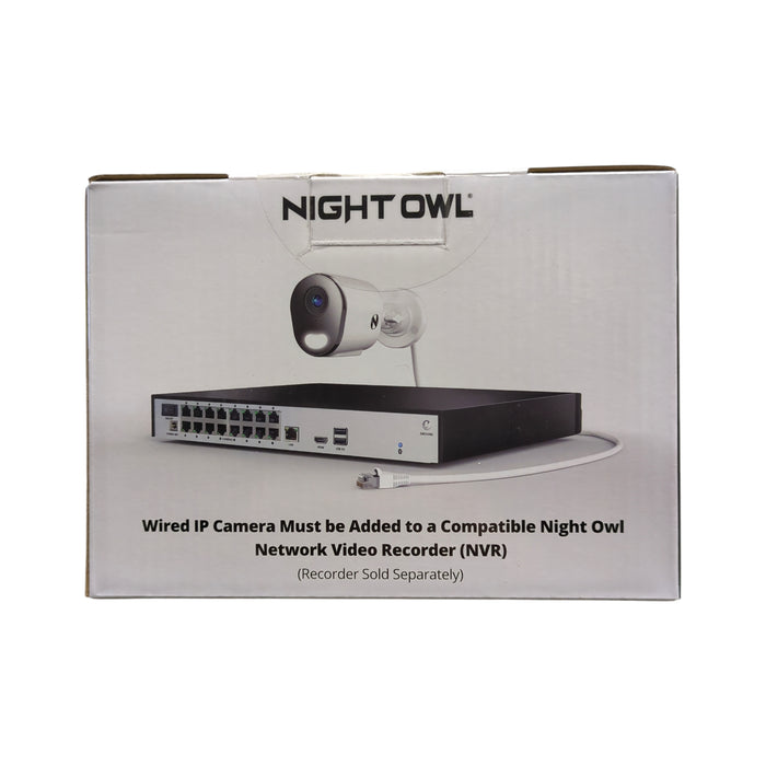 Night Owl Wired Add-On IP Deterrence Camera, 4K, CAM-FTN8-BU
