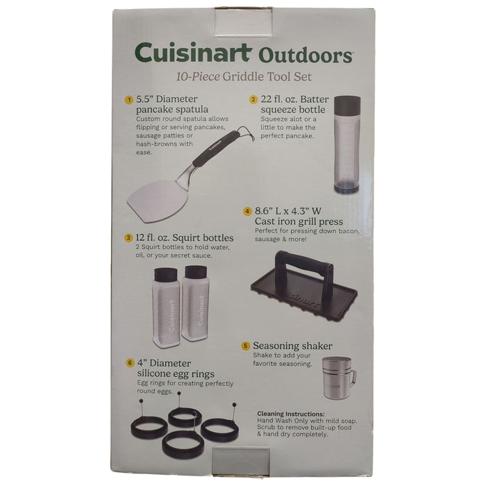 Cuisinart Outdoors 10 Piece Griddle Tool Set, CGS-4194