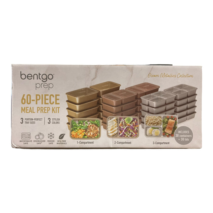 Bentgo Prep 60 Piece BPA-Free, Microwave Safe, Dishwasher Safe Meal Prep Set