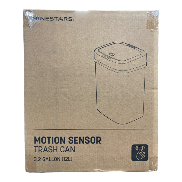 Nine Stars 3.2g Motion Sensor Trash Can, Burgundy