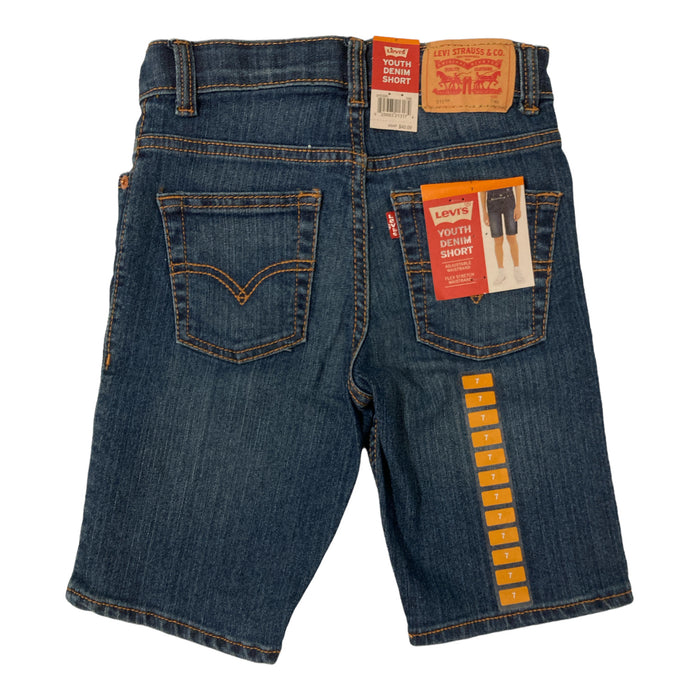 Levi Boy's Adjustable Waistband Stretch Denim Shorts