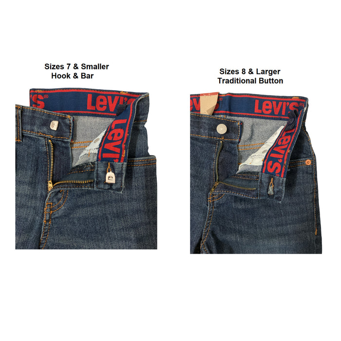 Levi Boy's Adjustable Waistband Stretch Denim Shorts