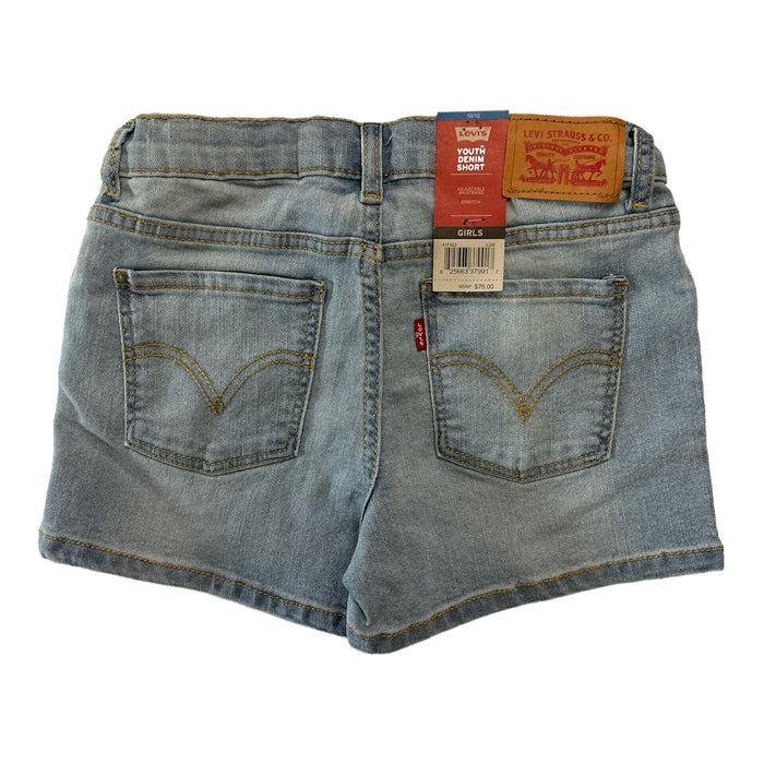 Levi's Girl's Adjustable Waistband Stretch 3" Inseam Denim Short