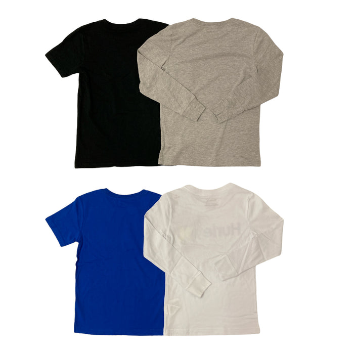 Hurley Boy's Classic Crew Neck Graphic Logo T-Shirt 2Pk