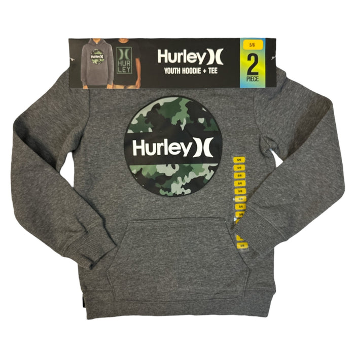 Hurley Boy's 2-Piece Fleece Lined Hoodie & Cotton Blend Tee Set