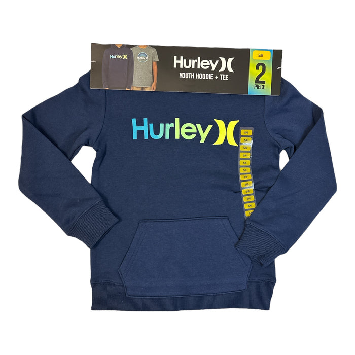 Hurley Boy's 2-Piece Fleece Lined Hoodie & Cotton Blend Tee Set