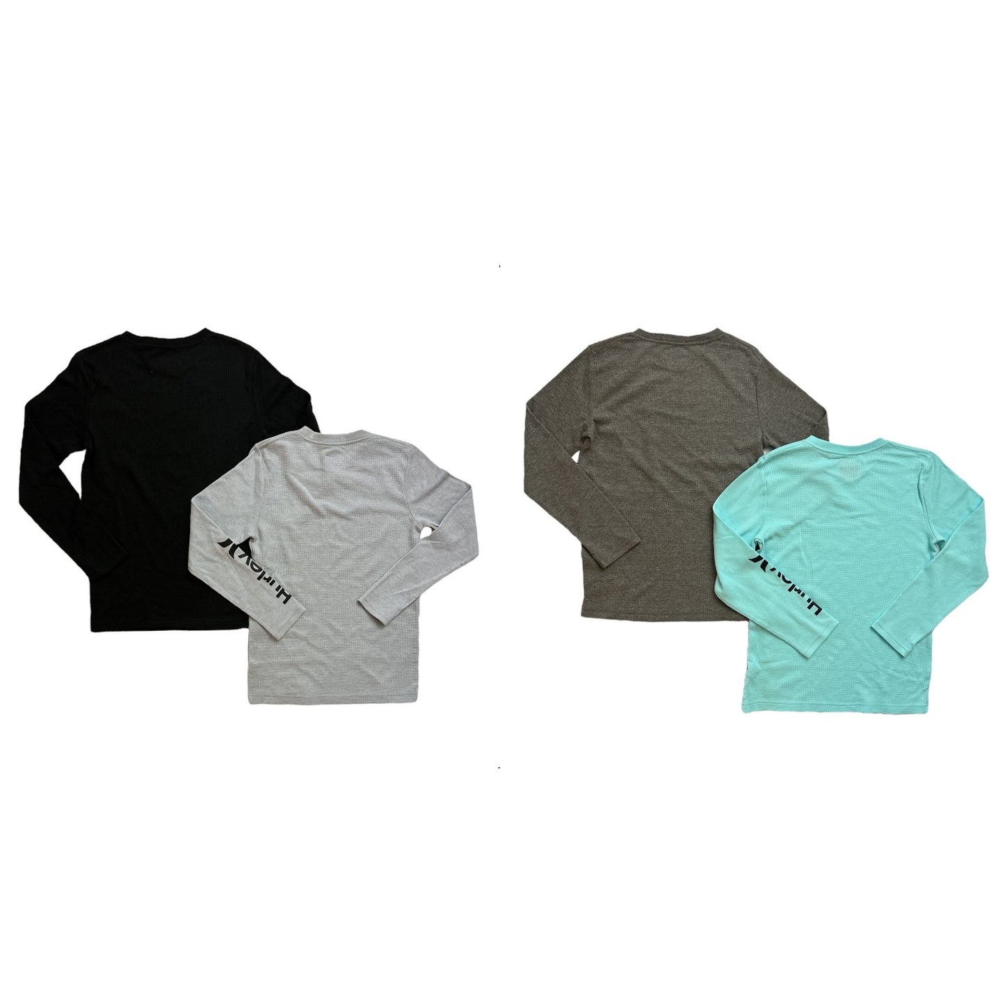 Hurley Boy's 2-Pack Thermal Crew Neck Long Sleeve T-Shirts