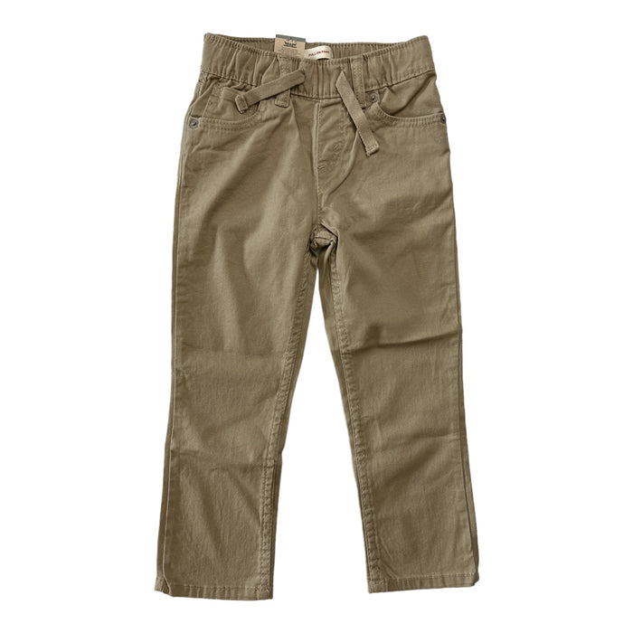 Levi's Boy's Comfort Waist Stretch Pull-On Slim Fit Pant (Khaki, 5)