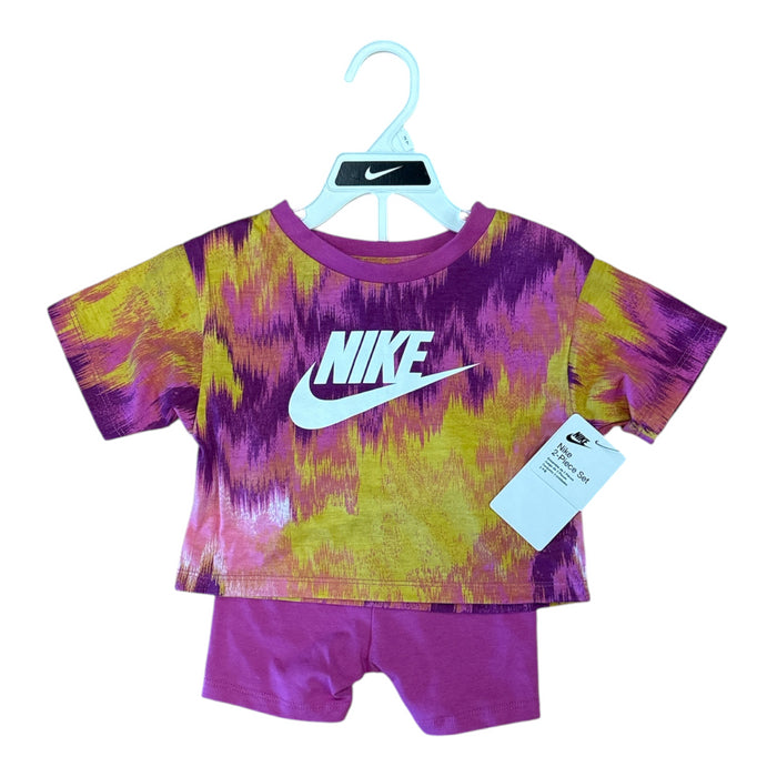 Nike Toddler Girl's Short Sleeve T-Shirt and Shorts Activewear 2 Piece Set